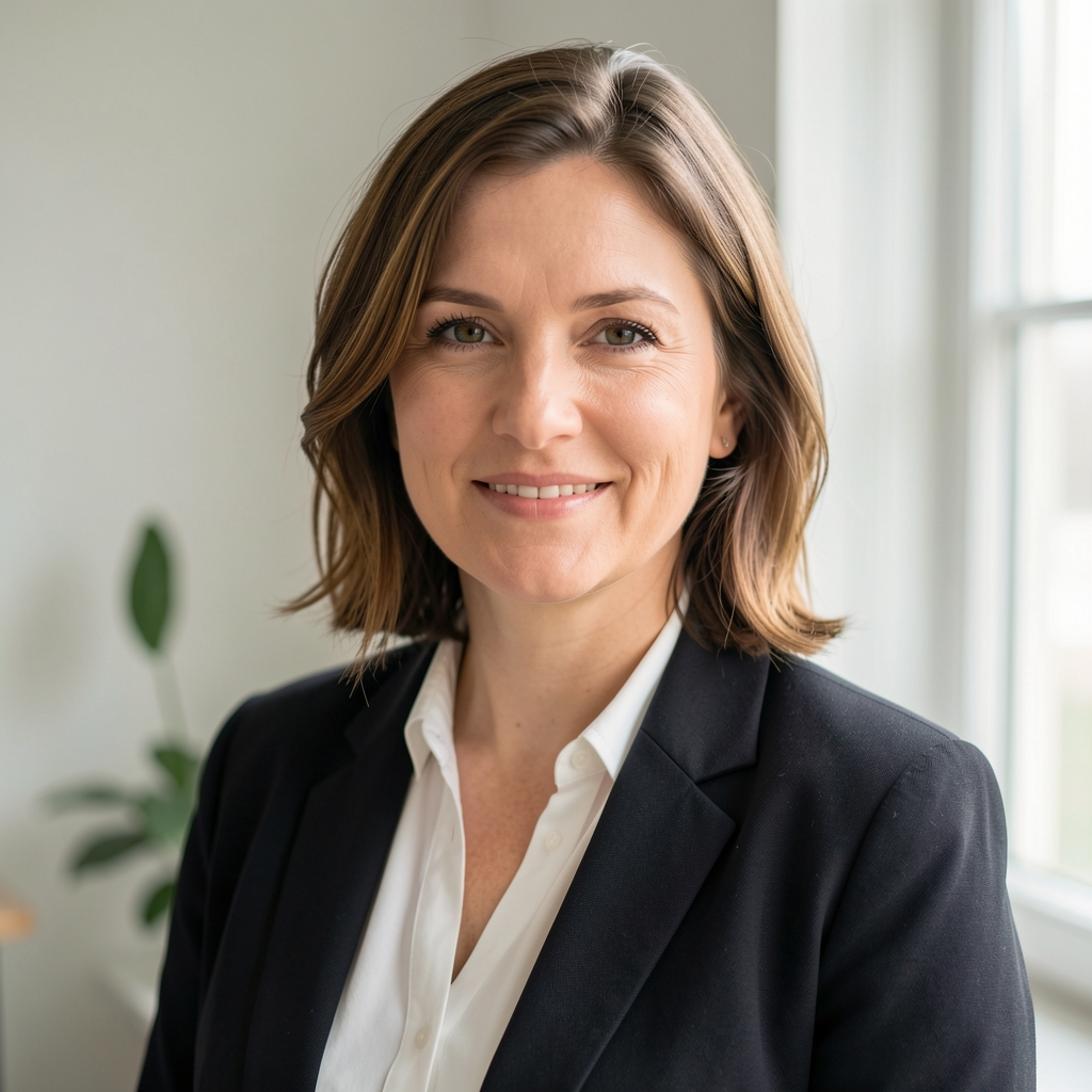 Porträt von Karin Weber, Kursautorin, weiches natürliches Licht